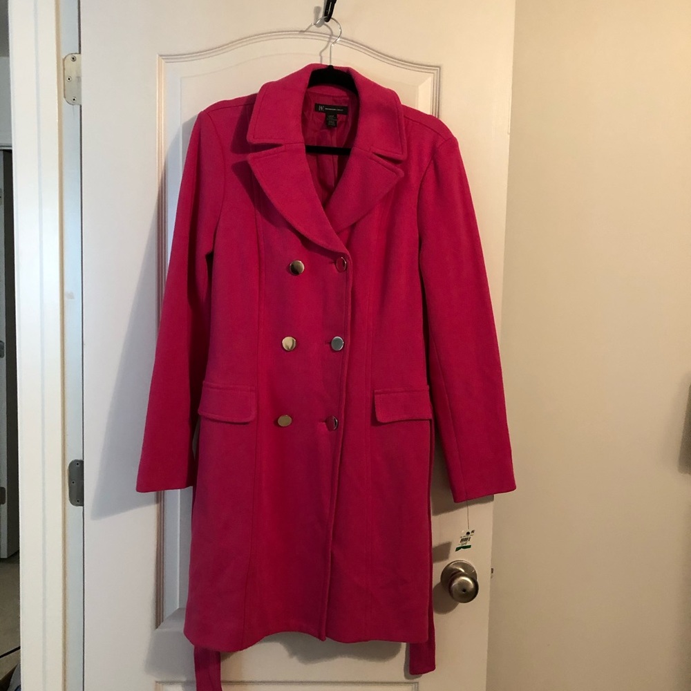 Coat double breasted Berry w/silver buttons.